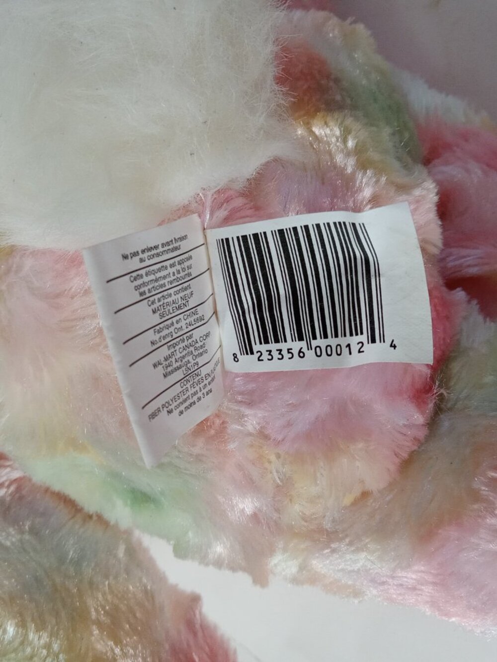 Pink Easter Bunny Rabbit Plush Floppy Carrot Foot Pastel Silky Walmart Tie-Dye - Picture 11 of 12